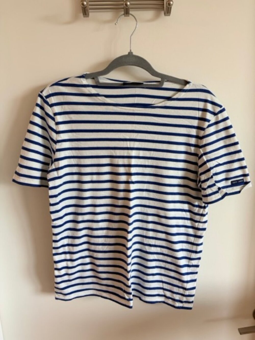 Saint James Striped Short Sleeve Shirt - Blue/White